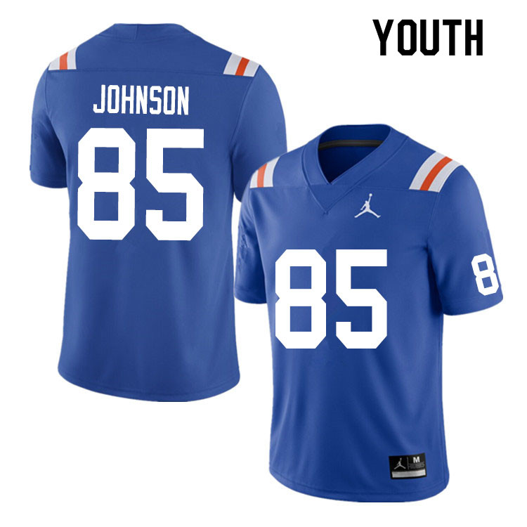 Youth #85 Kevin Johnson Florida Gators College Football Jerseys Sale-Throwback - Click Image to Close